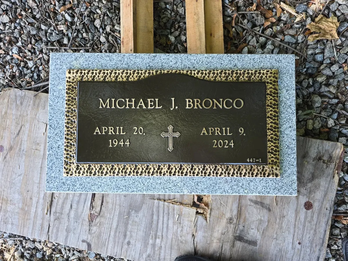 Bronze grave marker — cast example 3