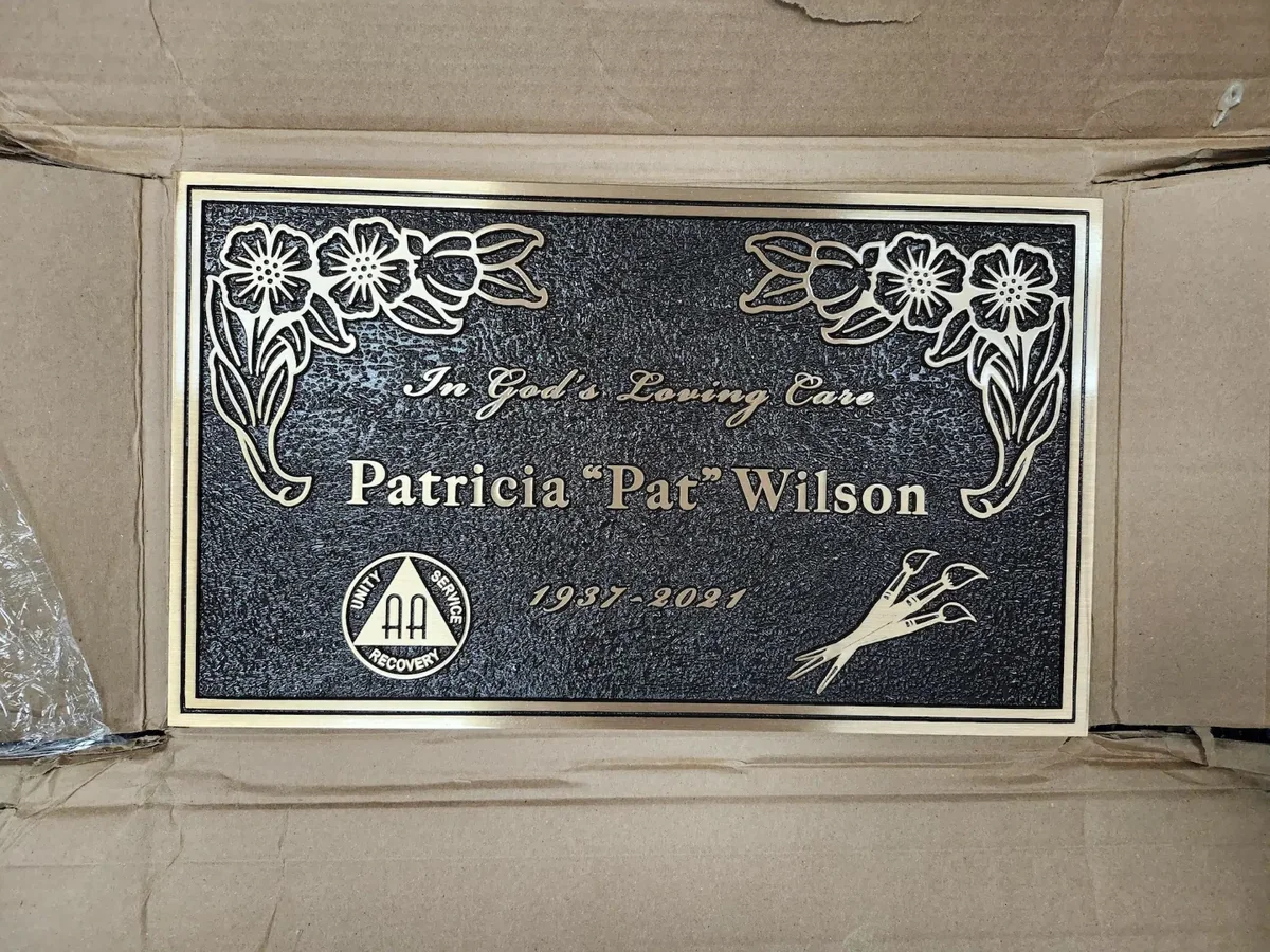 Bronze grave marker — cast example 7